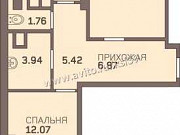 2-комнатная квартира, 58 м², 8/9 эт. Калининград