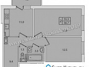 2-комнатная квартира, 56 м², 4/16 эт. Санкт-Петербург