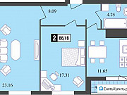 2-комнатная квартира, 66 м², 13/22 эт. Тверь