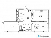 2-комнатная квартира, 76 м², 25/25 эт. Москва