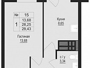 1-комнатная квартира, 29 м², 2/25 эт. Пермь