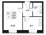 1-комнатная квартира, 32 м², 1/10 эт. Санкт-Петербург