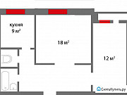 2-комнатная квартира, 54 м², 10/10 эт. Красноярск