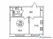 1-комнатная квартира, 39 м², 25/25 эт. Москва