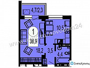 1-комнатная квартира, 39 м², 20/25 эт. Красноярск