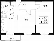 2-комнатная квартира, 52 м², 10/10 эт. Санкт-Петербург