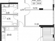 2-комнатная квартира, 59 м², 11/17 эт. Санкт-Петербург