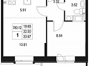 1-комнатная квартира, 33 м², 7/10 эт. Санкт-Петербург