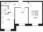 2-комнатная квартира, 52 м², 2/10 эт. Санкт-Петербург