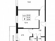 2-комнатная квартира, 52 м², 8/10 эт. Санкт-Петербург