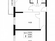 2-комнатная квартира, 54 м², 9/10 эт. Санкт-Петербург