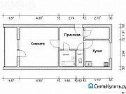 1-комнатная квартира, 37 м², 3/4 эт. Омск