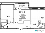 2-комнатная квартира, 62 м², 4/11 эт. Санкт-Петербург