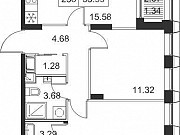 2-комнатная квартира, 54 м², 9/17 эт. Санкт-Петербург