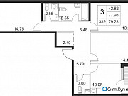 3-комнатная квартира, 79 м², 2/17 эт. Санкт-Петербург