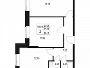 2-комнатная квартира, 55 м², 3/10 эт. Санкт-Петербург