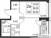 1-комнатная квартира, 39 м², 6/17 эт. Санкт-Петербург