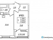 1-комнатная квартира, 36 м², 10/11 эт. Санкт-Петербург