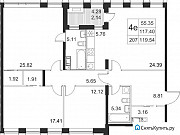 3-комнатная квартира, 119 м², 4/17 эт. Санкт-Петербург