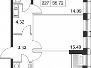 2-комнатная квартира, 55 м², 7/17 эт. Санкт-Петербург