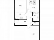 2-комнатная квартира, 63 м², 4/10 эт. Санкт-Петербург