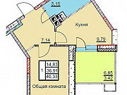 1-комнатная квартира, 40 м², 8/15 эт. Воронеж