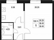 1-комнатная квартира, 36 м², 1/10 эт. Санкт-Петербург