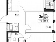 2-комнатная квартира, 58 м², 12/17 эт. Санкт-Петербург