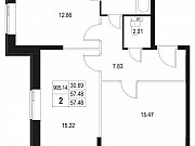 2-комнатная квартира, 57 м², 4/10 эт. Санкт-Петербург