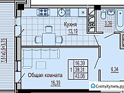 1-комнатная квартира, 43 м², 4/18 эт. Краснодар