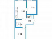 2-комнатная квартира, 56 м², 4/11 эт. Санкт-Петербург