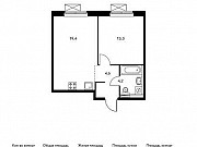 1-комнатная квартира, 41 м², 15/15 эт. Москва