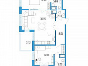 2-комнатная квартира, 89 м², 8/18 эт. Санкт-Петербург