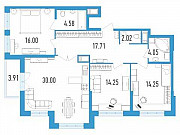 3-комнатная квартира, 104 м², 3/18 эт. Санкт-Петербург