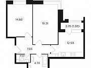 2-комнатная квартира, 61 м², 20/31 эт. Москва