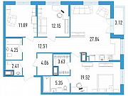 3-комнатная квартира, 105 м², 16/18 эт. Санкт-Петербург