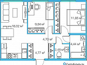 2-комнатная квартира, 56 м², 3/23 эт. Санкт-Петербург