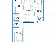 3-комнатная квартира, 106 м², 16/18 эт. Санкт-Петербург