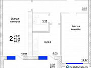 2-комнатная квартира, 63 м², 8/10 эт. Самара