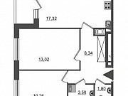 2-комнатная квартира, 54 м², 5/14 эт. Санкт-Петербург