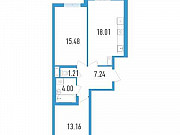 2-комнатная квартира, 60 м², 8/11 эт. Санкт-Петербург