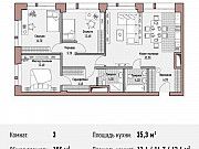 3-комнатная квартира, 105 м², 9/10 эт. Москва