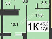 1-комнатная квартира, 45 м², 1/17 эт. Нижний Новгород