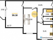 2-комнатная квартира, 60 м², 7/17 эт. Воронеж