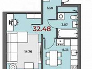 1-комнатная квартира, 33 м², 1/10 эт. Тюмень