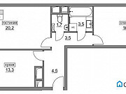 2-комнатная квартира, 64 м², 15/17 эт. Москва