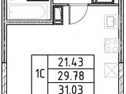 Студия, 34 м², 19/19 эт. Санкт-Петербург