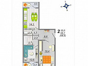 2-комнатная квартира, 69 м², 15/17 эт. Воронеж