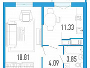 1-комнатная квартира, 38 м², 4/14 эт. Санкт-Петербург