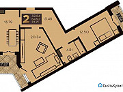 2-комнатная квартира, 73 м², 6/9 эт. Калининград